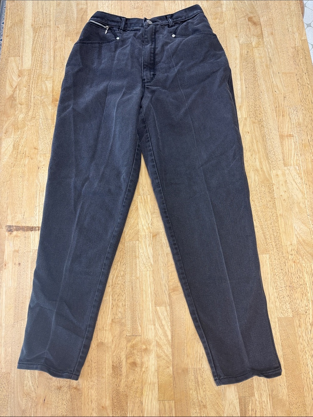 VTG Gitano High Rise Grey Denim w/Zipper Pocket